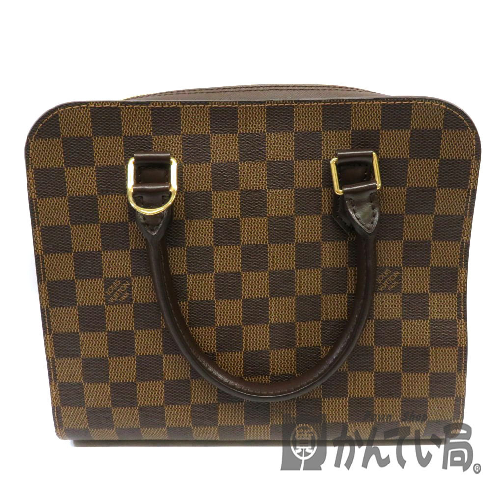 LOUIS VUITTON Triana Handbag Shoulder Strap Damier Ebene Brown